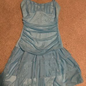 Baby blue glitter dress